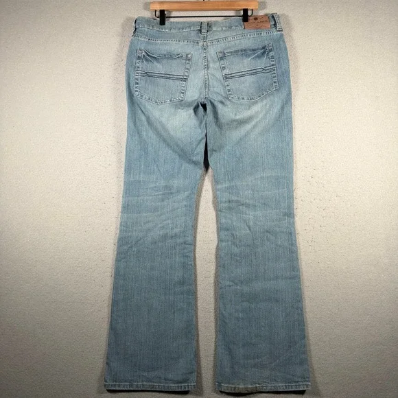 Cody James Mens Light Wash Bootcut Denim Jeans CJSP20J09 Blue 36W x 34L - Picture 2 of 14